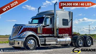 International LoneStar Sleeper Semi Truck - 62" Mid Roof Sleeper, Cummins 500HP, 18 Speed Manual
