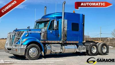 International LoneStar Sleeper Semi Truck - 60" Mid Roof Sleeper, Cummins 475HP, 13 Speed Automatic