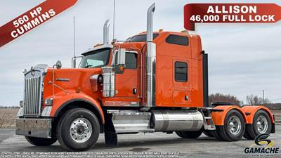 Kenworth W900 Sleeper Semi Truck - 66" Mid Roof Sleeper, Cummins 560HP, 6 Speed Allison Rds Automatic