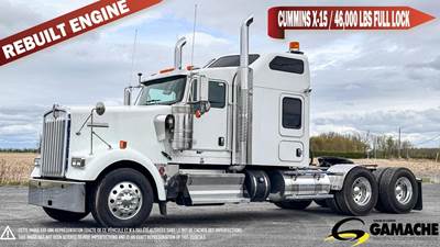 Kenworth W900L Sleeper Semi Truck - 66" Raised Roof Sleeper, Cummins 500HP, 18 Speed Manual