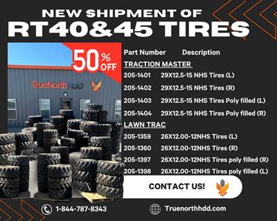 RT40 and RT45 Tire Sale!