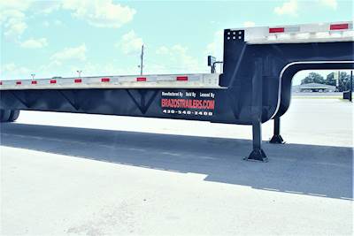 2026 Brazos 48' STEP DECK COMBO REAR AXLE SLIDE Drop Deck Trailer