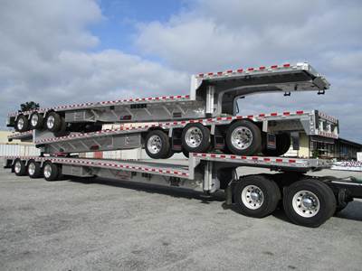 Reitnouer Bigger Bubba 53x102 Tri Axle Aluminum Drop Deck Trailer - Air Ride, Fixed Axle