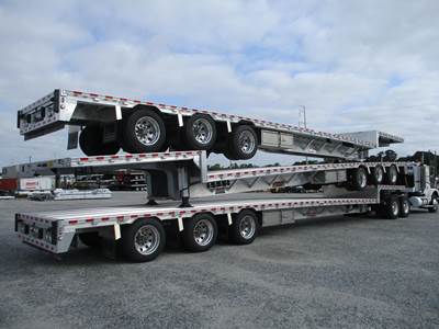 Reitnouer Bigger Bubba 53x102 Tri Axle Aluminum Drop Deck Trailer - Air Ride, Fixed Axle