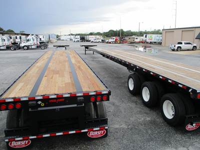 Dorsey 53x102 Steel Flatbed Trailer - Air Ride, Sliding Axle