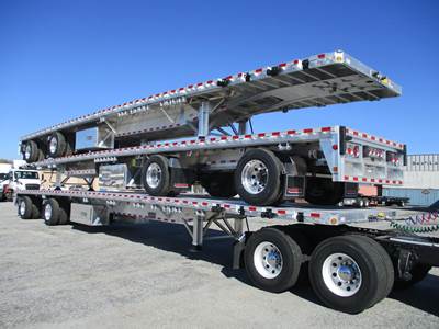 Reitnouer MaxMiser 53x102 Aluminum Flatbed Trailer - Air Ride, Sliding Spread Axle