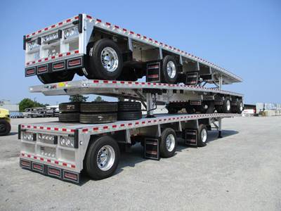 Reitnouer Bigger Bubba 48x102 Tri Axle Aluminum Flatbed Trailer - Air Ride, Fixed Spread Axle