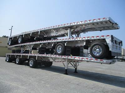 Reitnouer Bigger Bubba 48x102 Tri Axle Aluminum Flatbed Trailer - Air Ride, Fixed Spread Axle