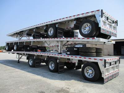 Reitnouer Bigger Bubba 48x102 Tri Axle Aluminum Flatbed Trailer - Air Ride, Fixed Spread Axle