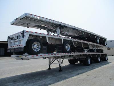 Reitnouer Bigger Bubba 48x102 Tri Axle Aluminum Flatbed Trailer - Air Ride, Fixed Spread Axle