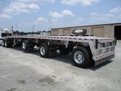 Reitnouer Bigger Bubba 48x102 Tri Axle Aluminum Flatbed Trailer - Air Ride, Fixed Spread Axle