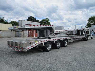 Reitnouer Big Bubba 53x102 Tri Axle Aluminum Lowboy Trailer - Air Ride, Fixed Axle