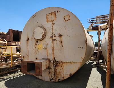 AGGREGATE SILO – 12’ diameter x 38½’ tall welded Silo