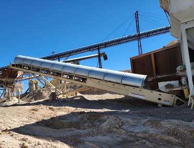 2015  ACTECH 30” wide x 48’ long Radial Stockpiling Conveyor,