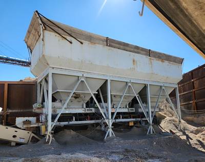 2015 ACTECH 3-Three Bin Material Blending Hoppers Hopper