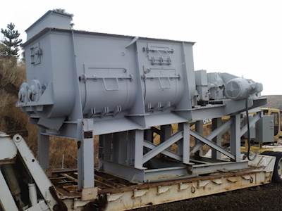 1975 Portable SULTA 5’ wide x 12’ long Heavy Duty Pugmill Mixer