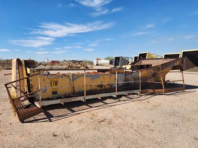 1992 EAGLE Iron Works 36” diameter x 25’ long Single Spiral Sand Screw Washer,