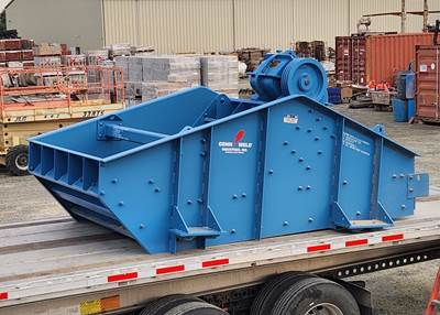 2020 CONN-WELD 6’ wide x 12’ long Single Deck Horizontal Hi-Frequency Dewatering Screen