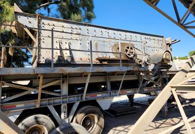 2005 TRIO Portable 6’ wide x 20’ long 3 deck Horizontal Vibrating Screen