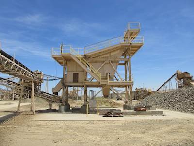 VIBRATING SCREEN SUPPORT STRUCTURE - For 8' wide x 20' long Heavy Incline Screen