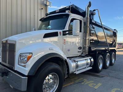 Kenworth T880 Tri Axle Dump Truck - Paccar 505HP, 6 Speed Allison Rds Automatic, 16' Dump