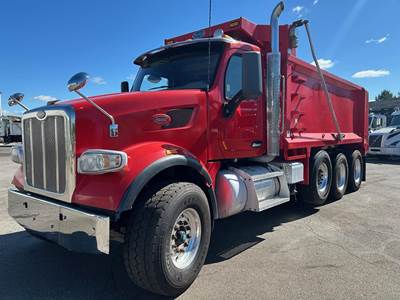 Peterbilt 567 Tri Axle Dump Truck - Cummins 505HP, 18 Speed Manual