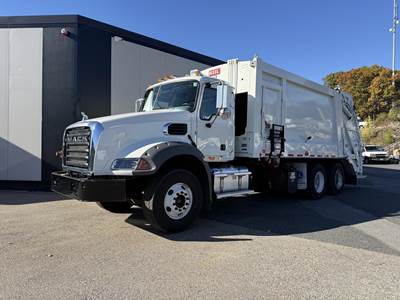 Mack Granite 64BR Tandem Axle Garbage Truck - MP7, 365HP, 6 Speed Allison Rds Automatic