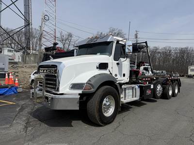 Mack Granite 64BR Tri Axle Roll Off Truck - MP7, 425HP, 6 Speed Allison Rds Automatic