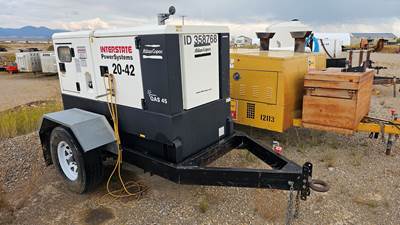 2011 Atlas Copco QAS45KD self contained Generator on Trailer - 3700 hours 20-42