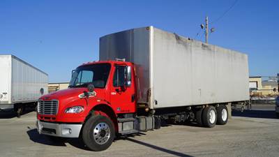 Freightliner M2 106 Tandem Axle Curtain Side Truck - Detroit, 350HP, 6+1 Speed Allison Hs Automatic
