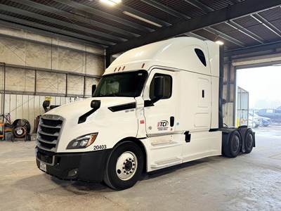 Freightliner Cascadia 126 Sleeper Semi Truck - Raised Roof Sleeper, Detroit 455HP, 12 Speed Dt12 Automatic