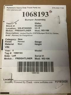 Freightliner M2 106 Left Front Bumper for a Freightliner M2-106