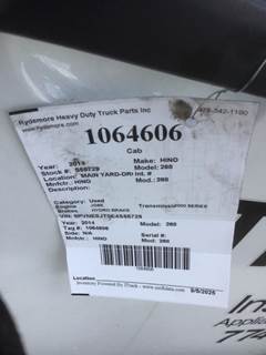 Hino 268 Cab Assembly