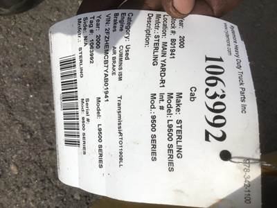 Sterling 9500 Series Cab Assembly