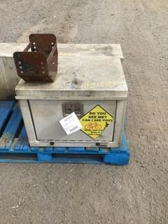 Good used take off 2005 International 7400 aluminum tool box 18 X 18 X 24