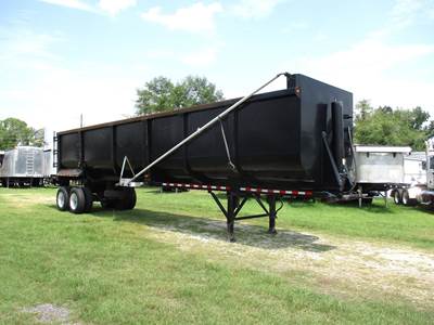 Construction Trailer Specialists (CTS) 42 ft Half Round End Dump Trailer - Tandem Axle, Steel, Center Point
