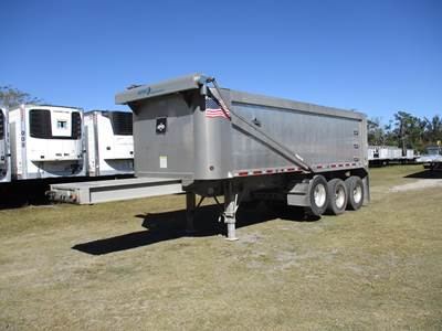 Trailstar 30 ft End Dump Trailer - Tri Axle, Aluminum, Spring