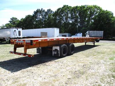 Transcraft TL-2000 53x102 Steel Flatbed Trailer - Air Ride, Sliding Axle