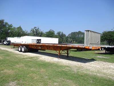 Transcraft TL-2000 53x102 Steel Flatbed Trailer - Air Ride, Sliding Axle