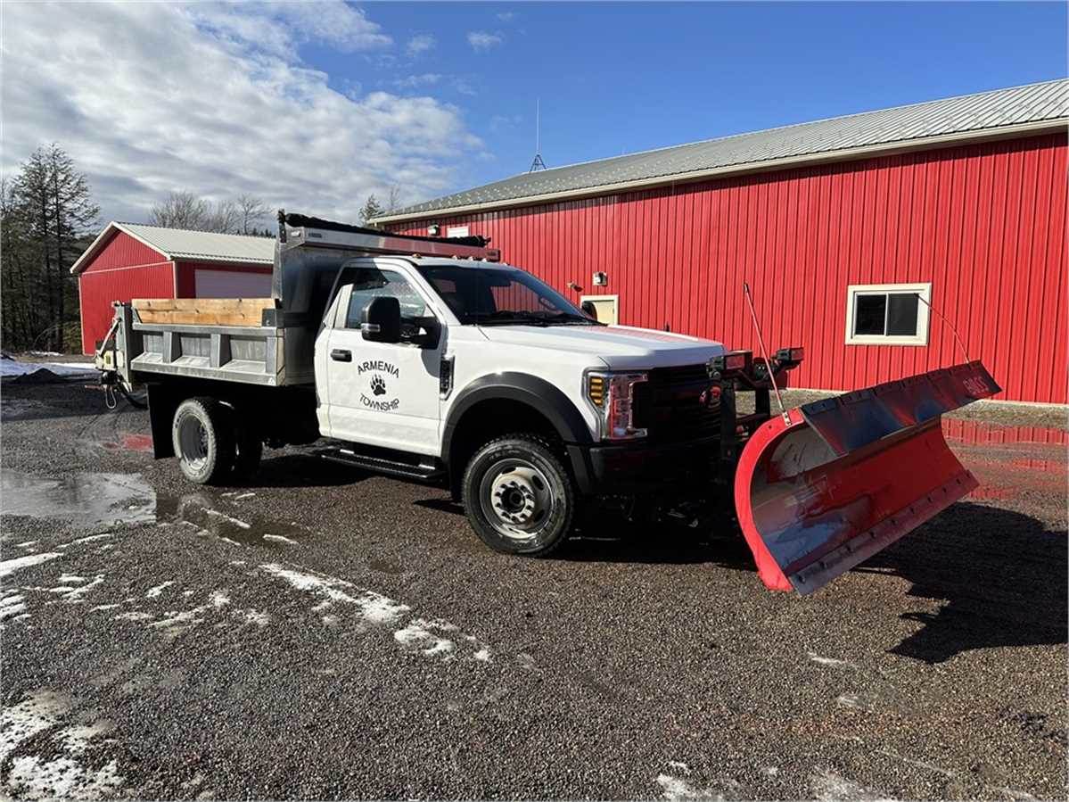 2018 Ford F550 Dump Truck Snow Plow For Sale, 22,000 Miles Troy