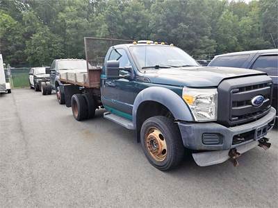 2011 Ford F550 6.8L Gas 4WD Flatbed 9ft Western Plow
