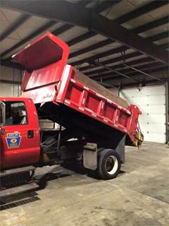 2004 Ford F-650 with Dump body, plow, and salt spreader
