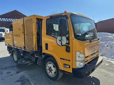 2010 Isuzu NRR with a 2012 Challenger Mechanical Sweeper