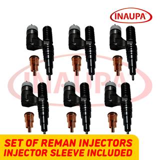 EX631002 6 INJECTORS SET - D12 OLD STYLE DIESEL INJECTOR – $2,100.00+$1,200.00 – CORE