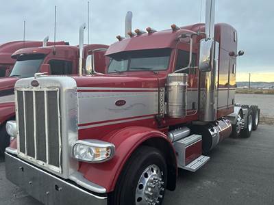 Peterbilt 389 Tri Axle Sleeper Semi Truck - 72" Mid Roof Sleeper, Cummins 565HP, 13 Speed Manual