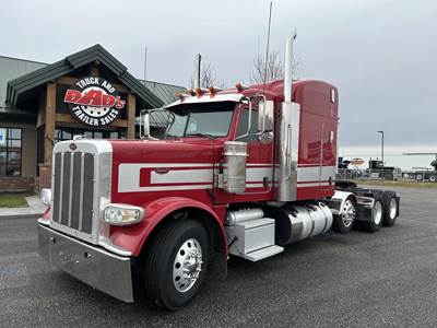 Peterbilt 389 Tri Axle Sleeper Semi Truck - Mid Roof Sleeper, Paccar 510HP, 13 Speed Manual