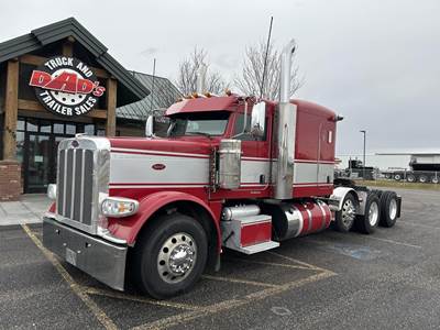 Peterbilt 389 Tri Axle Sleeper Semi Truck - Flat Top Sleeper, Cummins 565HP, 13 Speed Manual