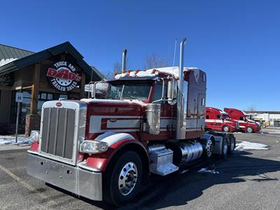Peterbilt 389 Tri Axle Sleeper Semi Truck - 72" Mid Roof Sleeper, Paccar 510HP, 13 Speed Manual