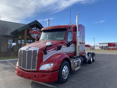 Peterbilt 579 Tri Axle Sleeper Semi Truck - 72" Mid Roof Sleeper, Paccar 510HP, 13 Speed Manual