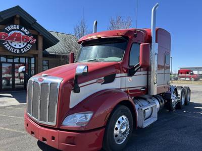Peterbilt 579 Tri Axle Sleeper Semi Truck - 72" Mid Roof Sleeper, Paccar 510HP, 13 Speed Manual